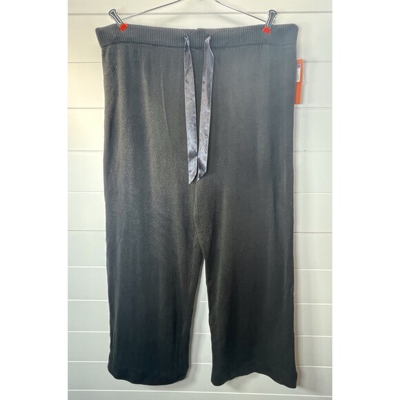 Vintage Gilligan OMalley Sweater Knit Sleep Pant Drawstring Womens Sz XL Black - Picture 1 of 13
